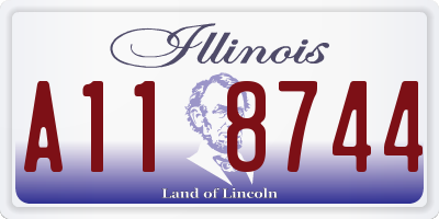 IL license plate A118744