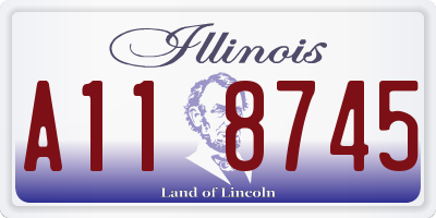 IL license plate A118745