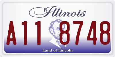 IL license plate A118748