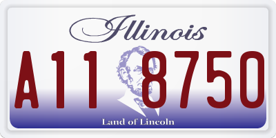 IL license plate A118750