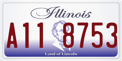 IL license plate A118753