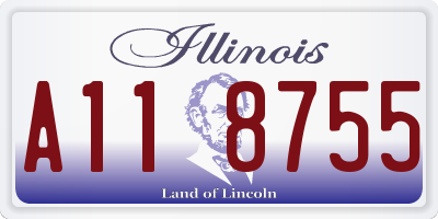 IL license plate A118755
