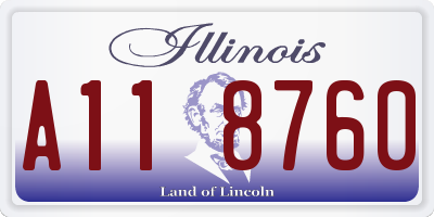 IL license plate A118760