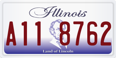 IL license plate A118762