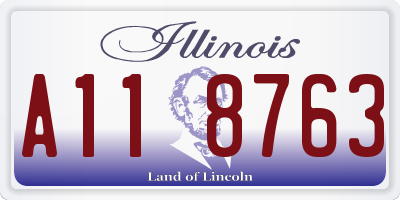 IL license plate A118763
