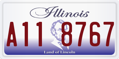 IL license plate A118767