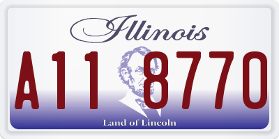 IL license plate A118770