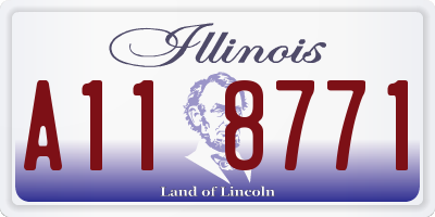 IL license plate A118771