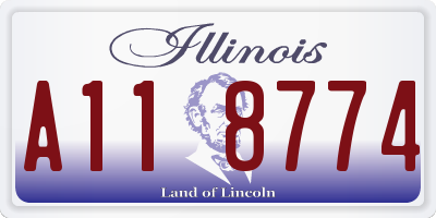 IL license plate A118774