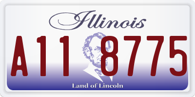 IL license plate A118775