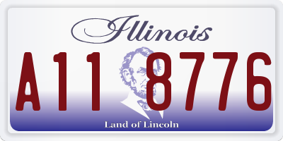 IL license plate A118776