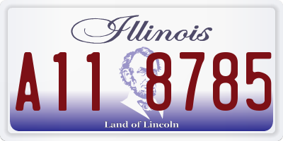 IL license plate A118785