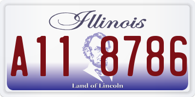 IL license plate A118786