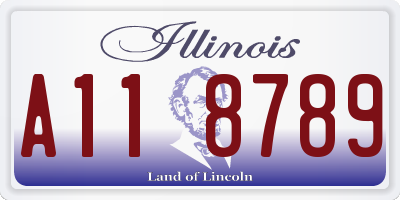 IL license plate A118789