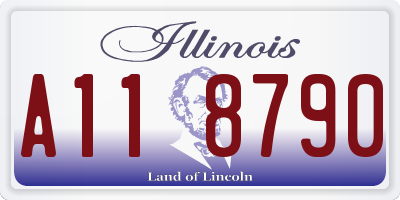 IL license plate A118790