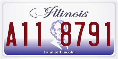 IL license plate A118791