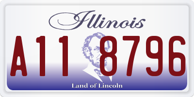 IL license plate A118796