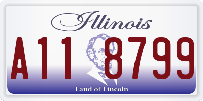 IL license plate A118799