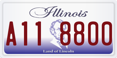 IL license plate A118800