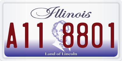 IL license plate A118801