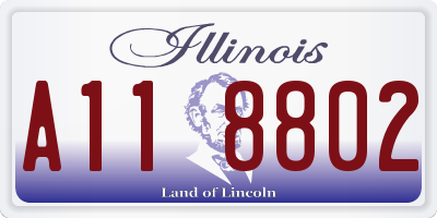 IL license plate A118802