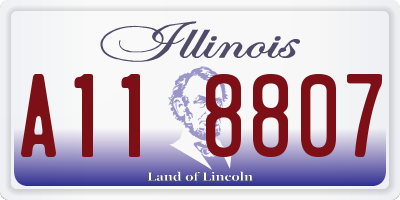 IL license plate A118807