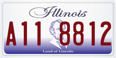 IL license plate A118812