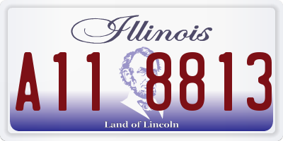 IL license plate A118813