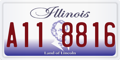 IL license plate A118816