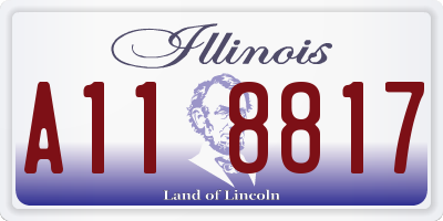 IL license plate A118817
