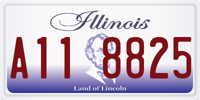 IL license plate A118825