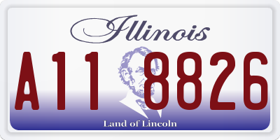IL license plate A118826