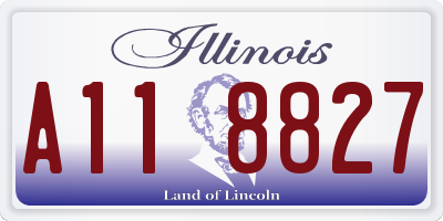 IL license plate A118827