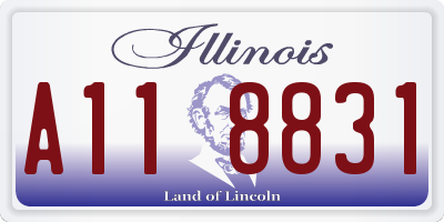 IL license plate A118831