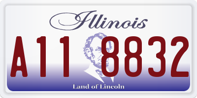 IL license plate A118832