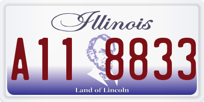 IL license plate A118833