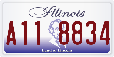 IL license plate A118834