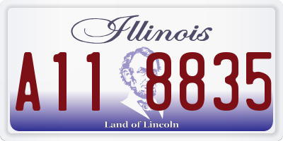IL license plate A118835