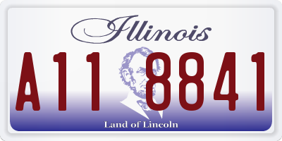 IL license plate A118841