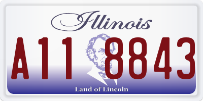 IL license plate A118843