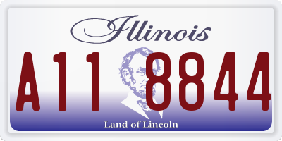 IL license plate A118844