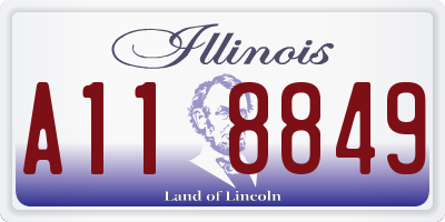 IL license plate A118849