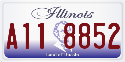 IL license plate A118852
