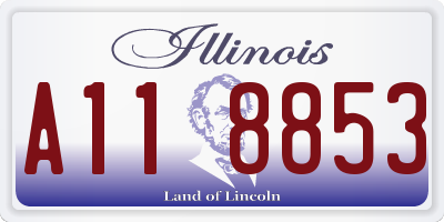 IL license plate A118853