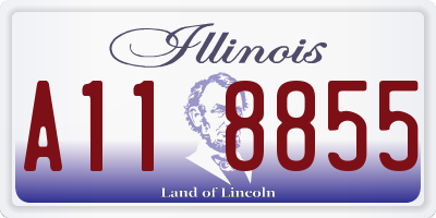 IL license plate A118855