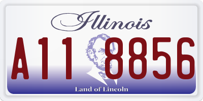 IL license plate A118856