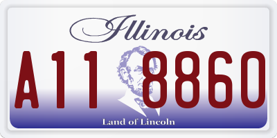 IL license plate A118860