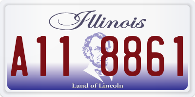 IL license plate A118861