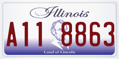 IL license plate A118863