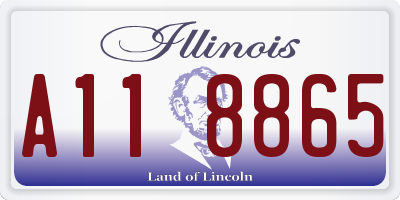 IL license plate A118865